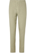 BOGLIOLI - Slim-Fit Linen Suit Trousers - Green