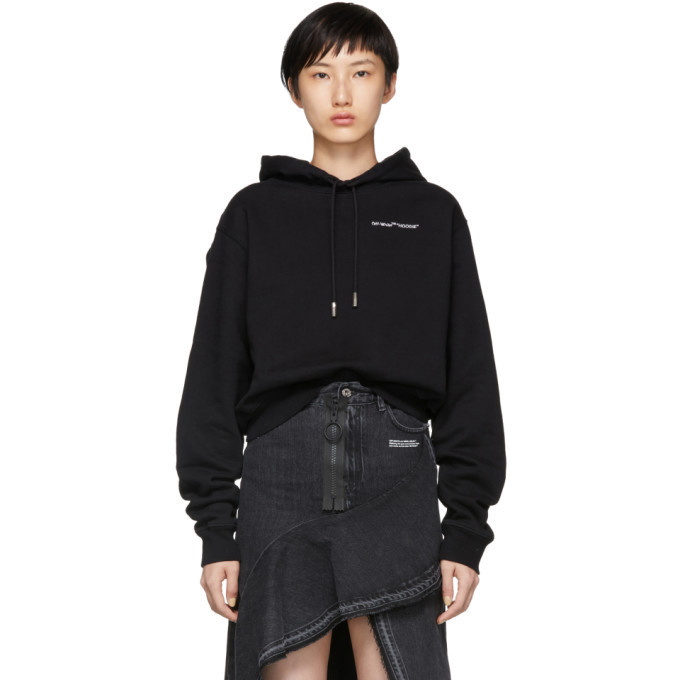 Photo: Off-White Black Quotes Cropped Hoodie