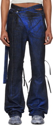 Ottolinger SSENSE Exclusive Black & Blue Signature Wrap Denim Jeans