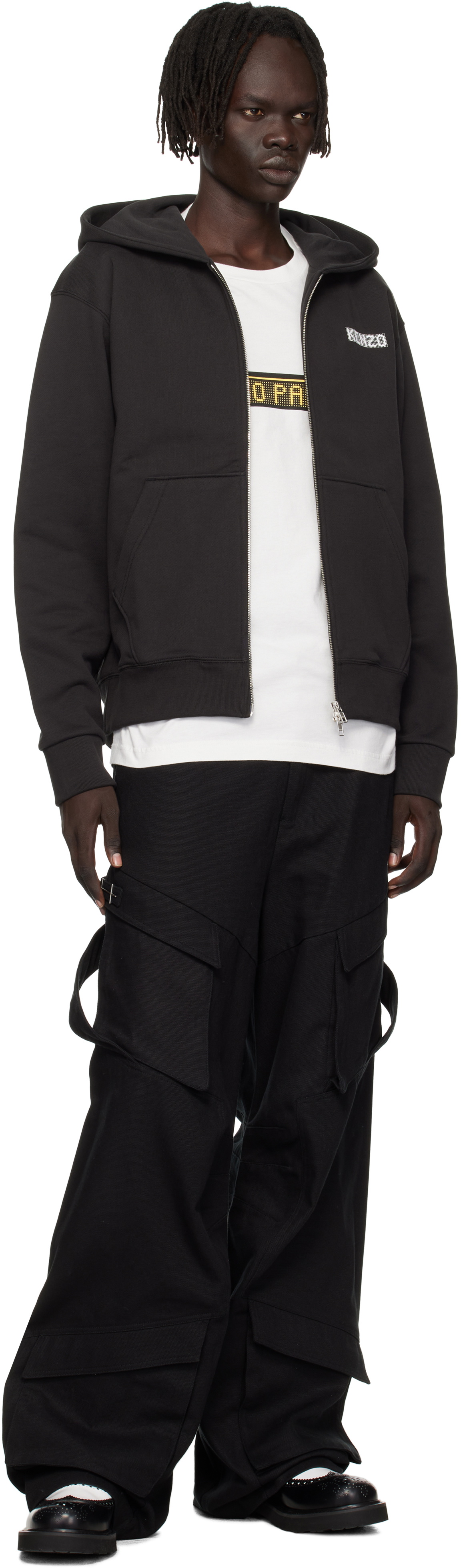 Kenzo Black Kenzo Paris 'KENZO City' Full-Zip Hoodie