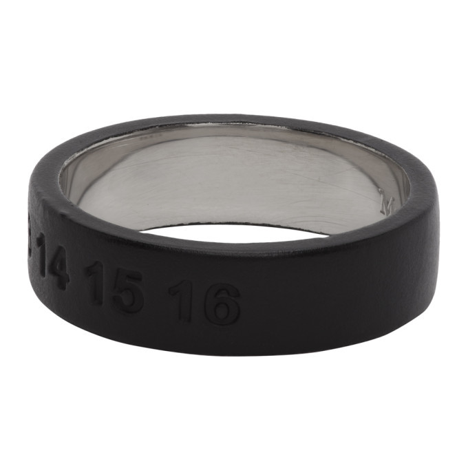 Maison Margiela Black Logo Ring Maison Margiela
