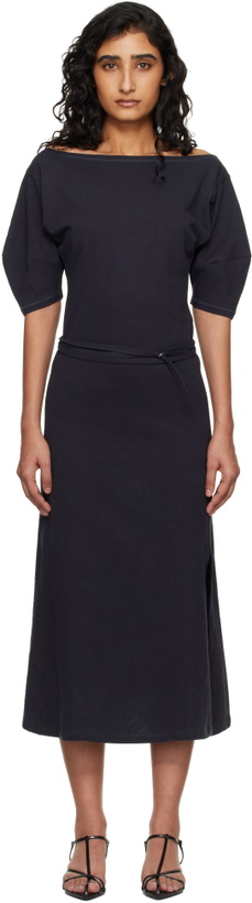 Photo: LEMAIRE Navy Off Shoulder Midi Dress