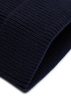 Colorful Standard Ribbed Wool Beanie - Navy - One Size