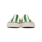Vans Green and White Striped Classic 98 DX Slip-On Sneakers