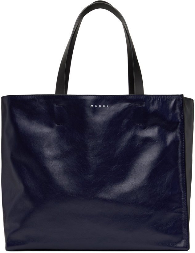 Photo: Marni Navy & Black Large Museo Tote