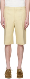 Jil Sander Beige Wool Canvas Shorts