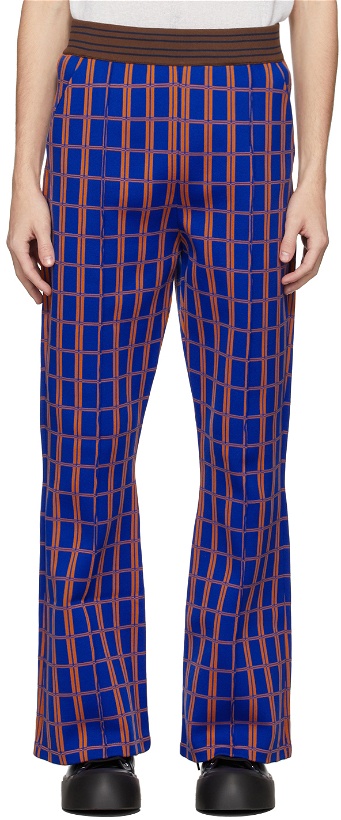 Photo: Marni Blue & Orange Check Jacquard Lounge Pants