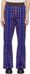 Marni Blue & Orange Check Jacquard Lounge Pants