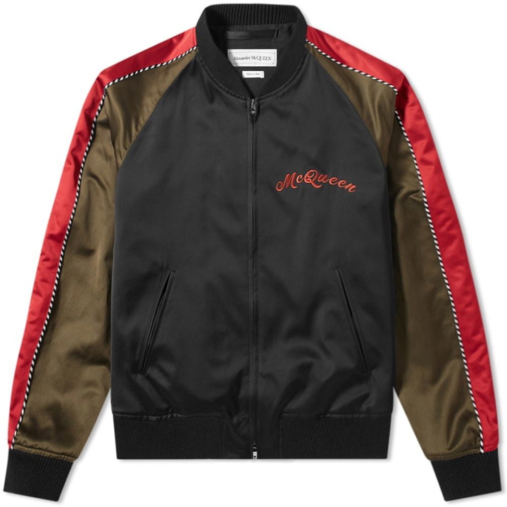 Photo: Alexander McQueen Dragon Back Logo Souvenir Jacket