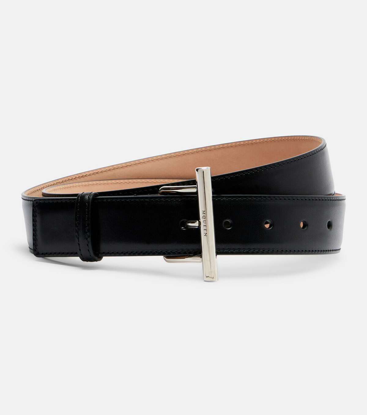McQueen T-Bar Hip leather belt