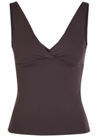 Tala Dayflex V-neck Stretch-jersey Vest Brown