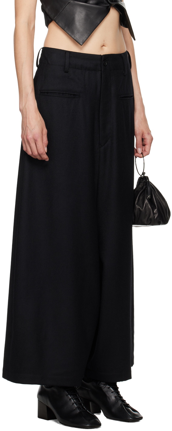 YOHJI YAMAMOTO Black R-Backside Flare Trousers
