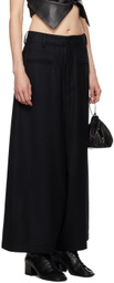 YOHJI YAMAMOTO Black R-Backside Flare Trousers