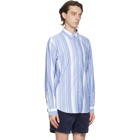 Polo Ralph Lauren Blue and White Striped Classic Fit Shirt