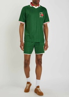 DRÔLE DE Monsieur Polo D Hibiscus Embroidered Jersey Polo Shirt Dark Green