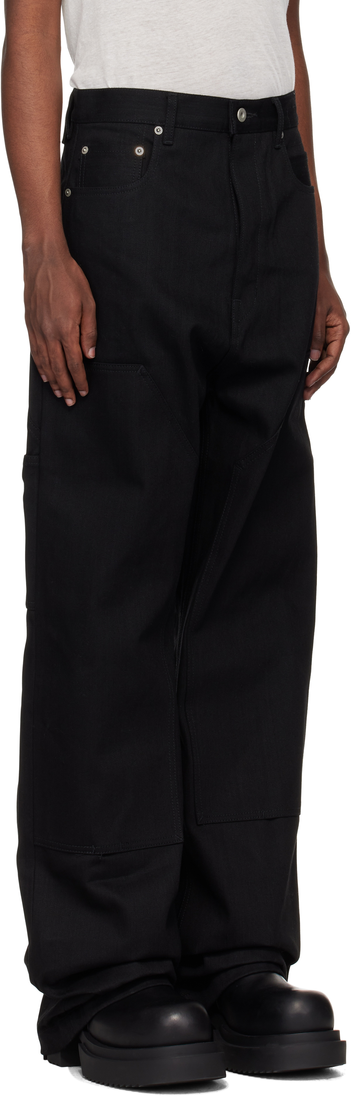 【関税込み】Rick Owens ブラック Porterville Geth ジーンズ Black Porterville Geth Jeans by Rick Owens DRKSHDW on Sale