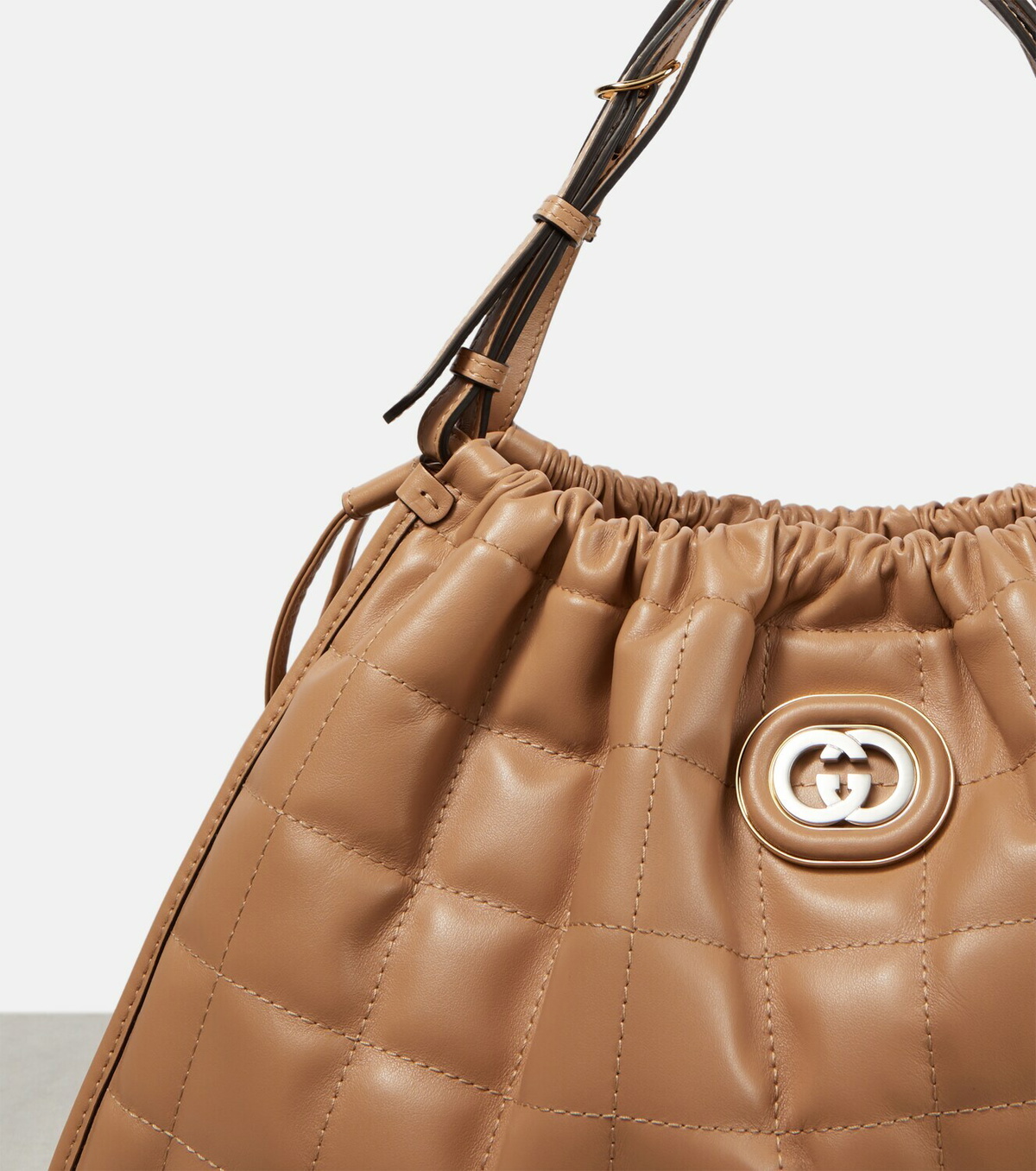 Gucci Deco Large quilted leather shoulder bag