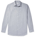 Charvet - Cotton and Wool-Blend Flannel Shirt - Gray