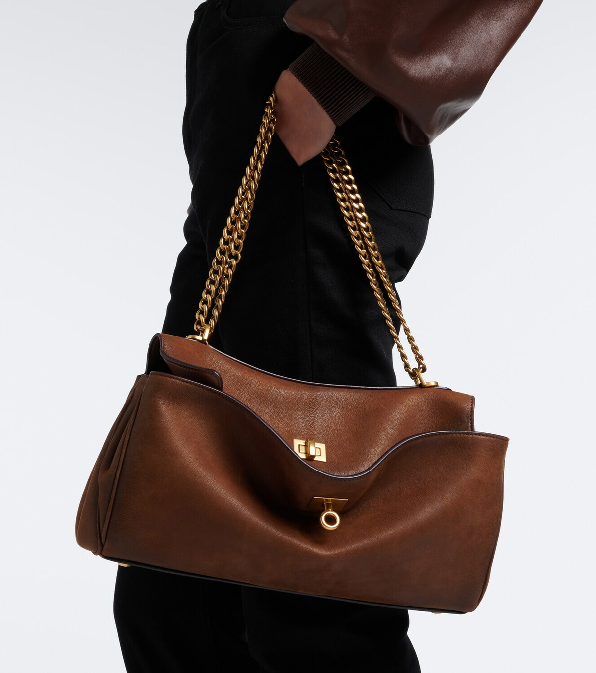 Balenciaga Rodeo East West leather shoulder bag