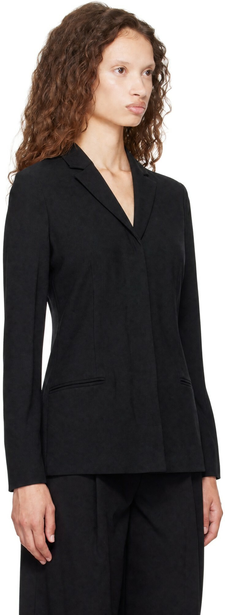 TOTEME Black Slim Wool Blazer