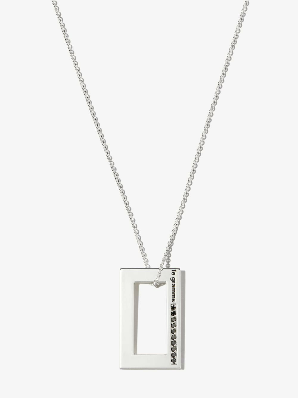 Le Gramme Sterling Silver Le 3.4g Polished Diamond Necklace
