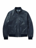 Etro - Leather Bomber Jacket - Blue