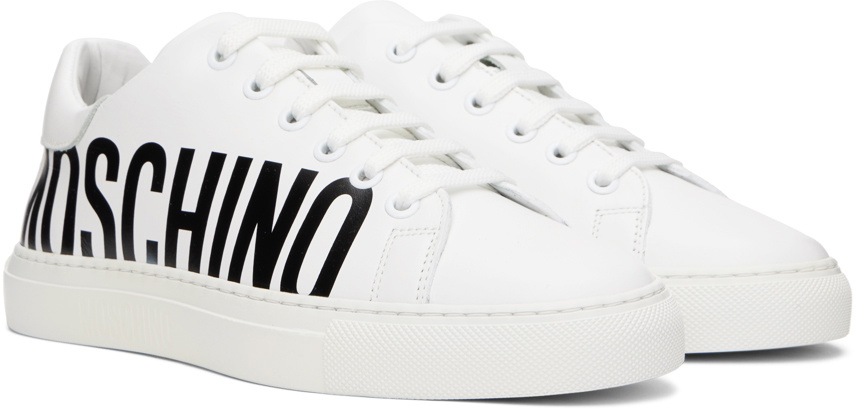 Moschino White Serena Low-Top Sneakers