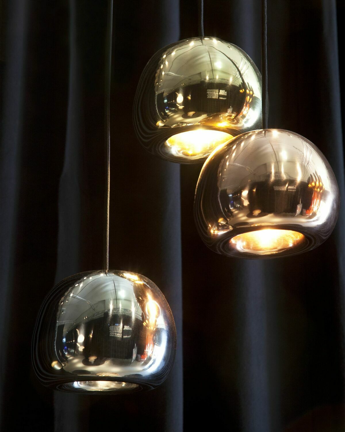Tom Dixon Studio Void Pendant Mini Brass LED CB-CCC gold Mens Lighting
