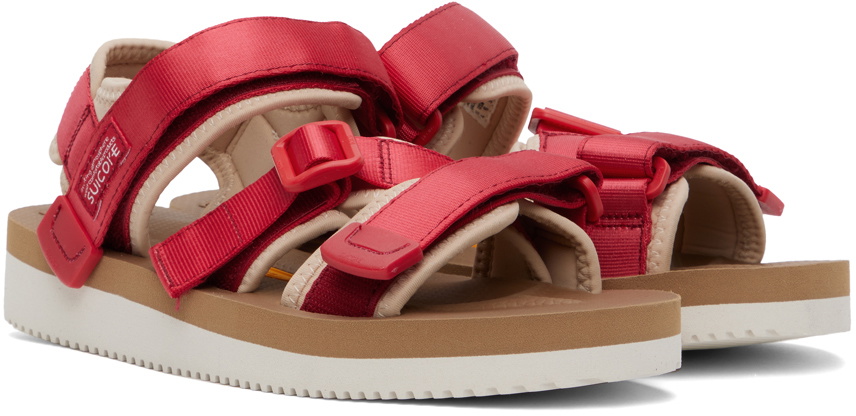 Suicoke Red & Off-White KISEE-V Sandals Suicoke display picture 2