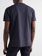 Richard James - Silk-Trimmed Slub Organic Cotton-Jersey T-Shirt - Blue