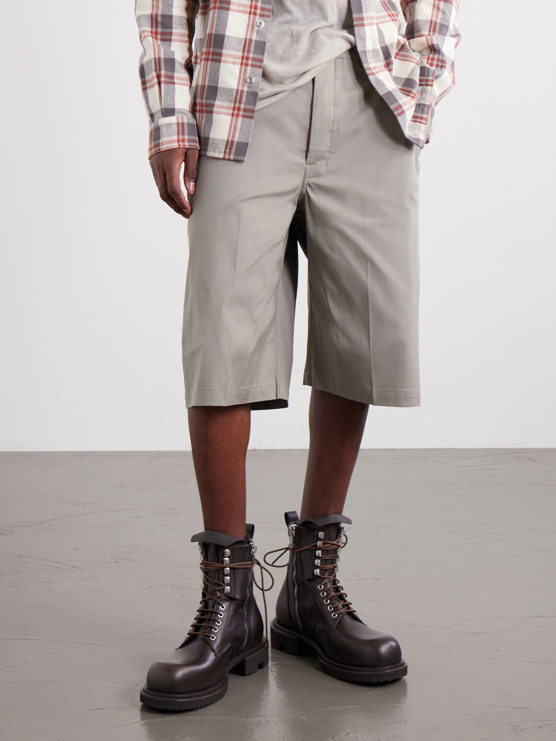 Rick Owens - Army Gabe Leather Lace-Up Boots - Brown