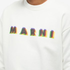 Marni Men's Logo Crew Neck Sweatshirt in Stone White