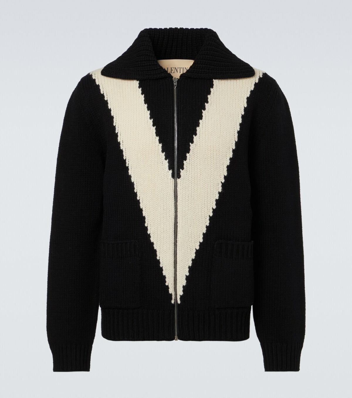 Valentino Virgin wool zip-up sweater