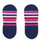 Marcoliani - Invisible Touch Striped Stretch Pima Cotton-Blend No-Show Socks - Purple