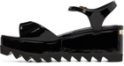 Stella McCartney Black Elyse Patent Platform Sandals