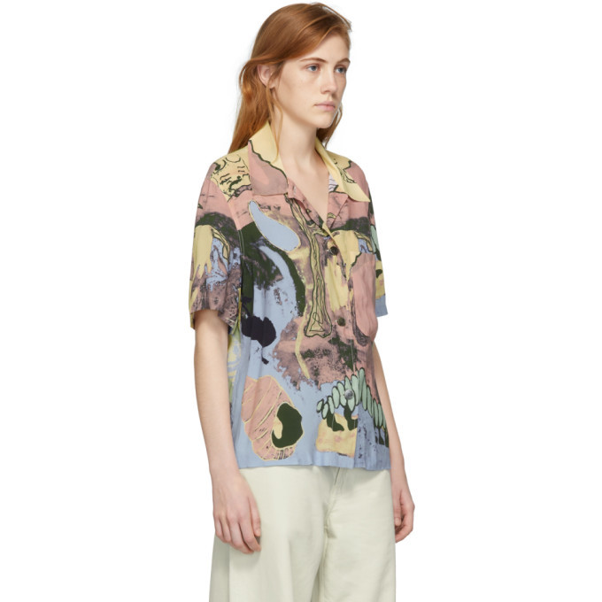 Our Legacy Multicolor Acid Landscape Square Shirt Our Legacy