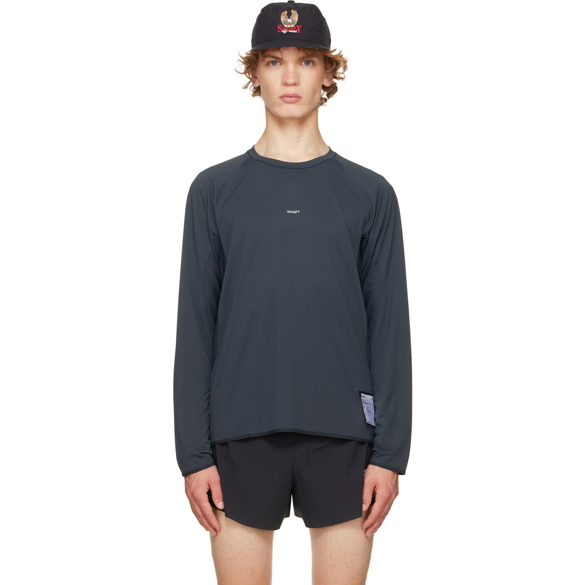 Satisfy Black AuraLite UV Long Running T‑shirt
