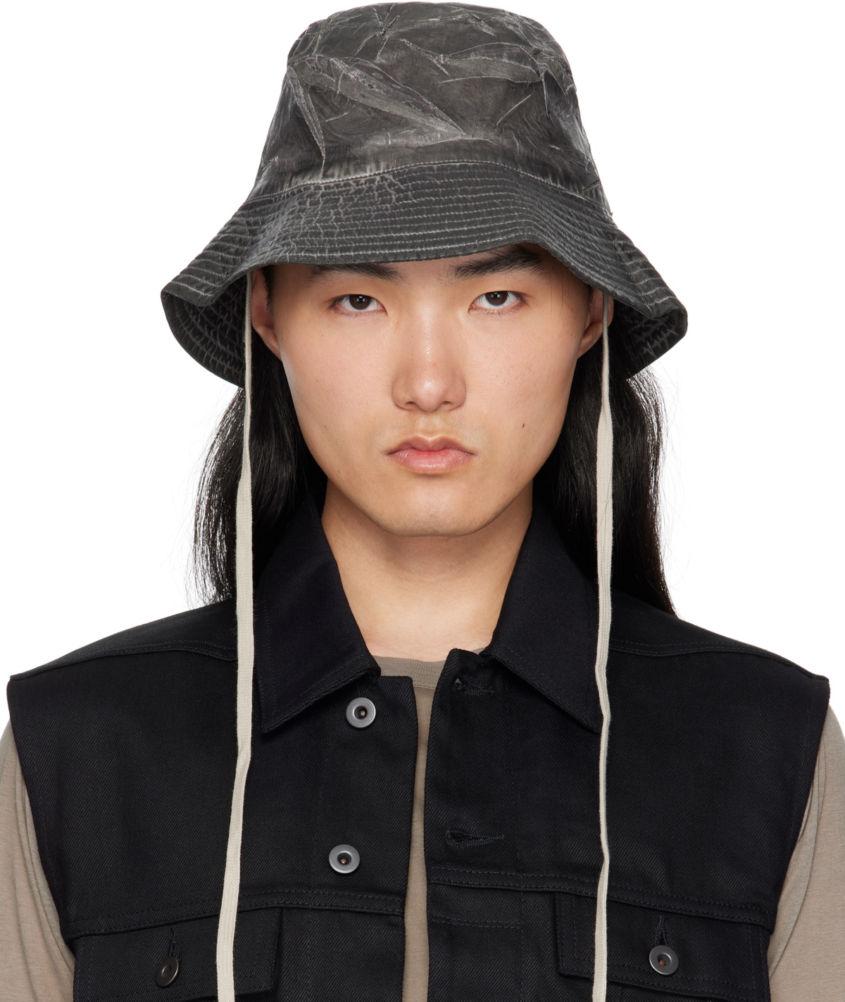 Rick Owens DRKSHDW Gray Hollywood Gilligan Bucket Hat Rick Owens