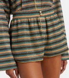 Oséree Lumière striped shorts