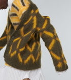 Marni - Intarsia mohair-blend cardigan