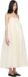 Cecilie Bahnsen White Beth Midi Dress
