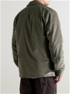 James Perse - Fleece-Lined Cotton-Blend Corduroy Shirt Jacket - Gray