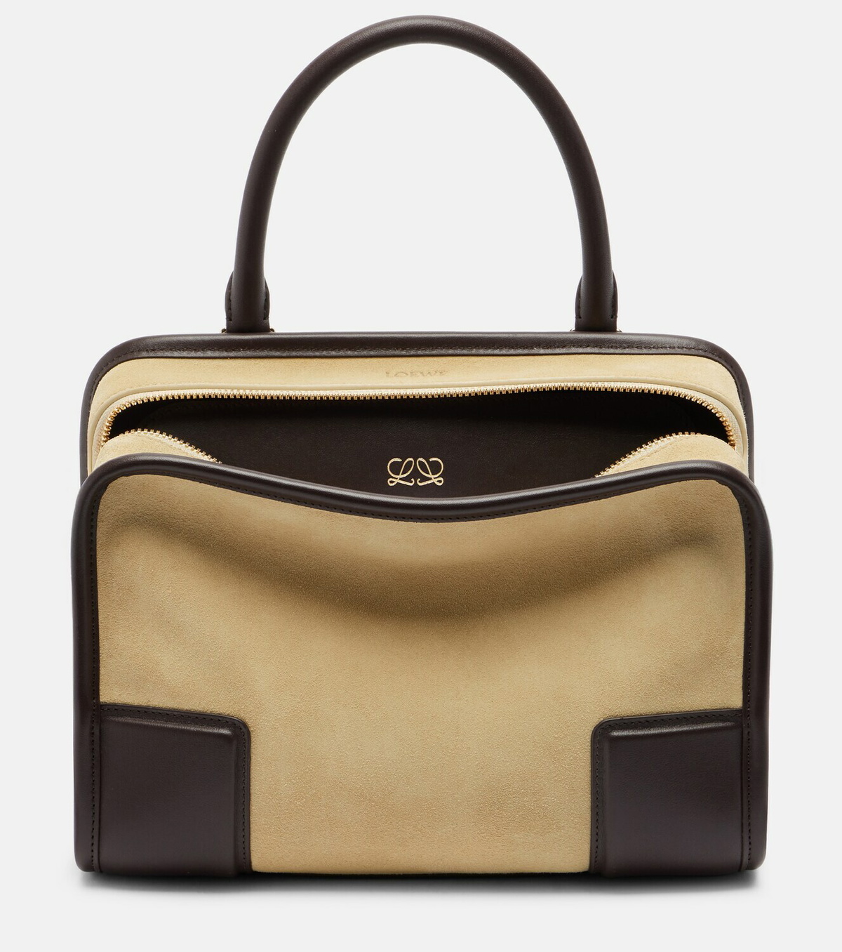 Loewe Amazona 180 Small suede top-handle bag