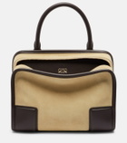 Loewe Amazona 180 Small suede top-handle bag