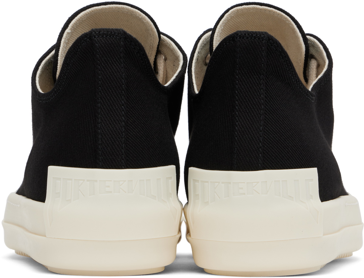 ◆Rick Owens◆ブラック Porterville Low Sneaks スニーカー Rick Owens Porterville Jumbolaced Low Black Men's