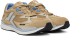 Lanvin Beige & Blue Meteor Runner Sneakers