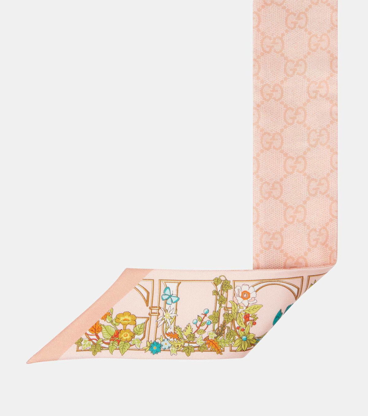 Gucci Floral silk twill scarf