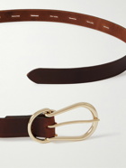 Bleu de Chauffe - Cléo 2.2cm Leather Belt - Brown