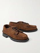 Yuketen - Angler Moc Suede Boat Shoes - Brown