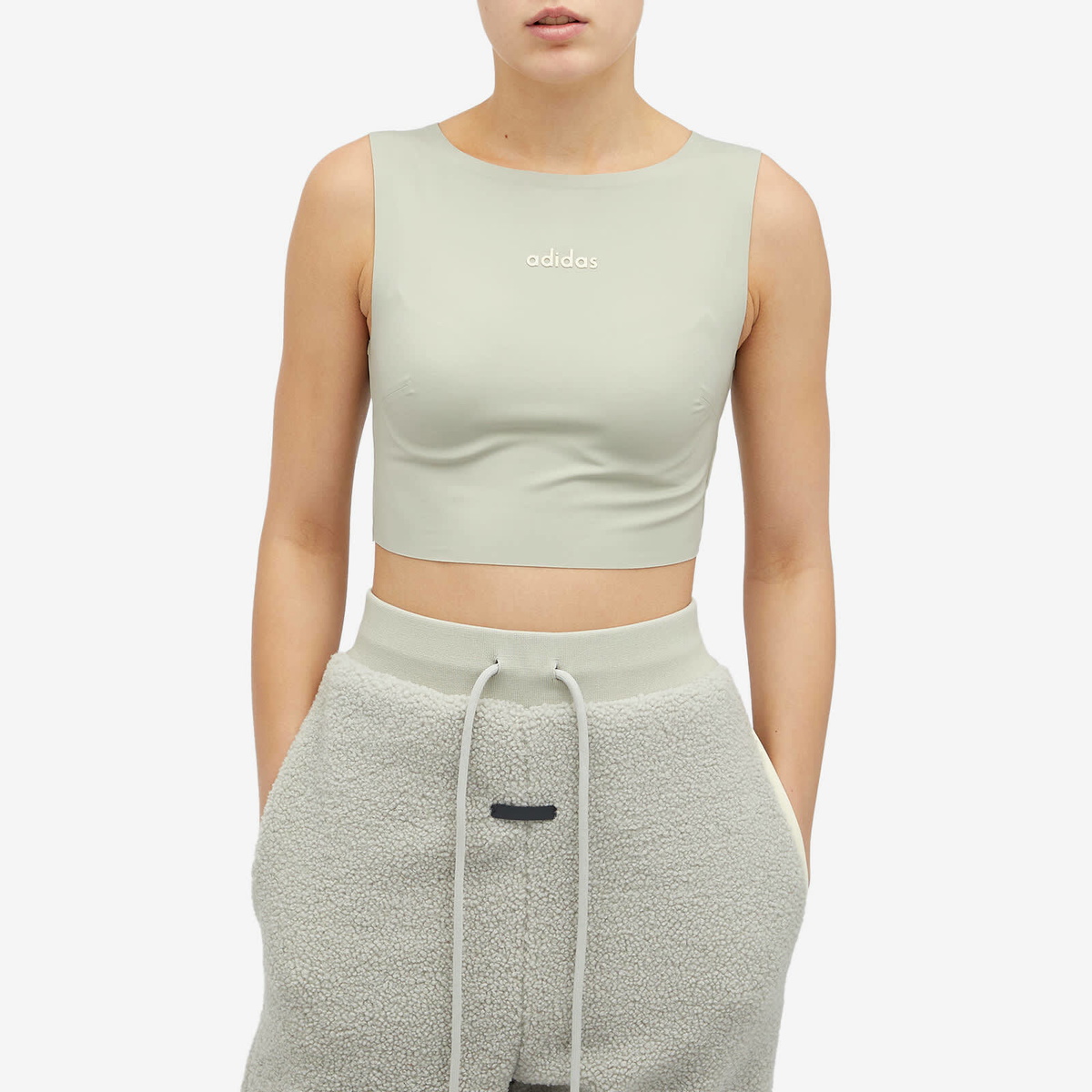 Adidas x FOG Women's Adidas x Fear Of God Crop Tank Top in Sesame